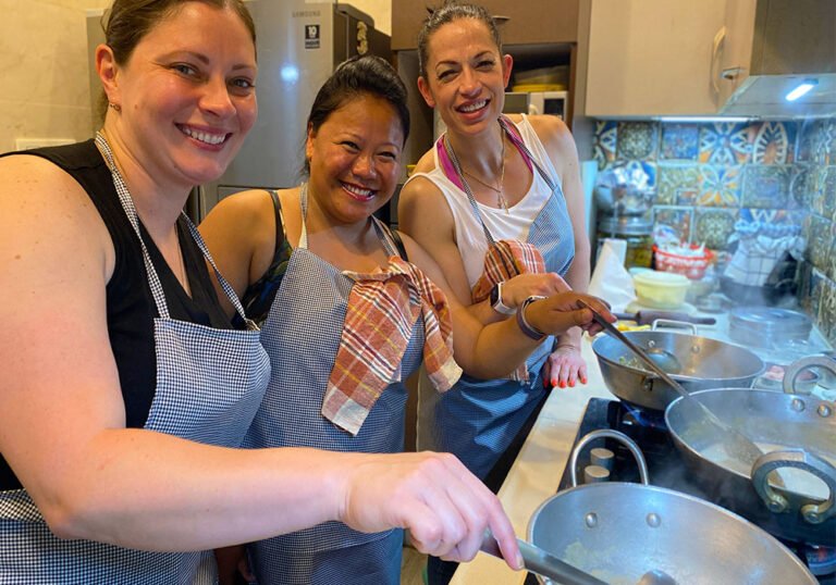 American girls cooking indian food