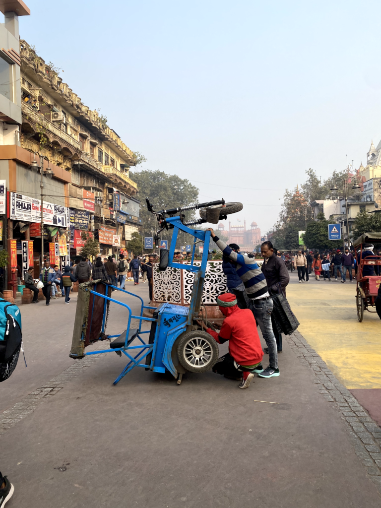 Local Life of Rickshawala in Old delhi scaled