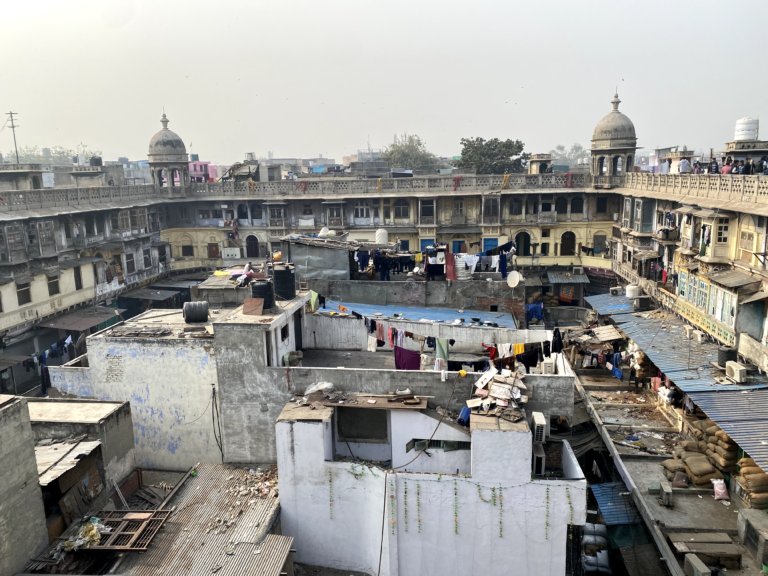 Roof Top View Of Spice Market In Old delhi scaled