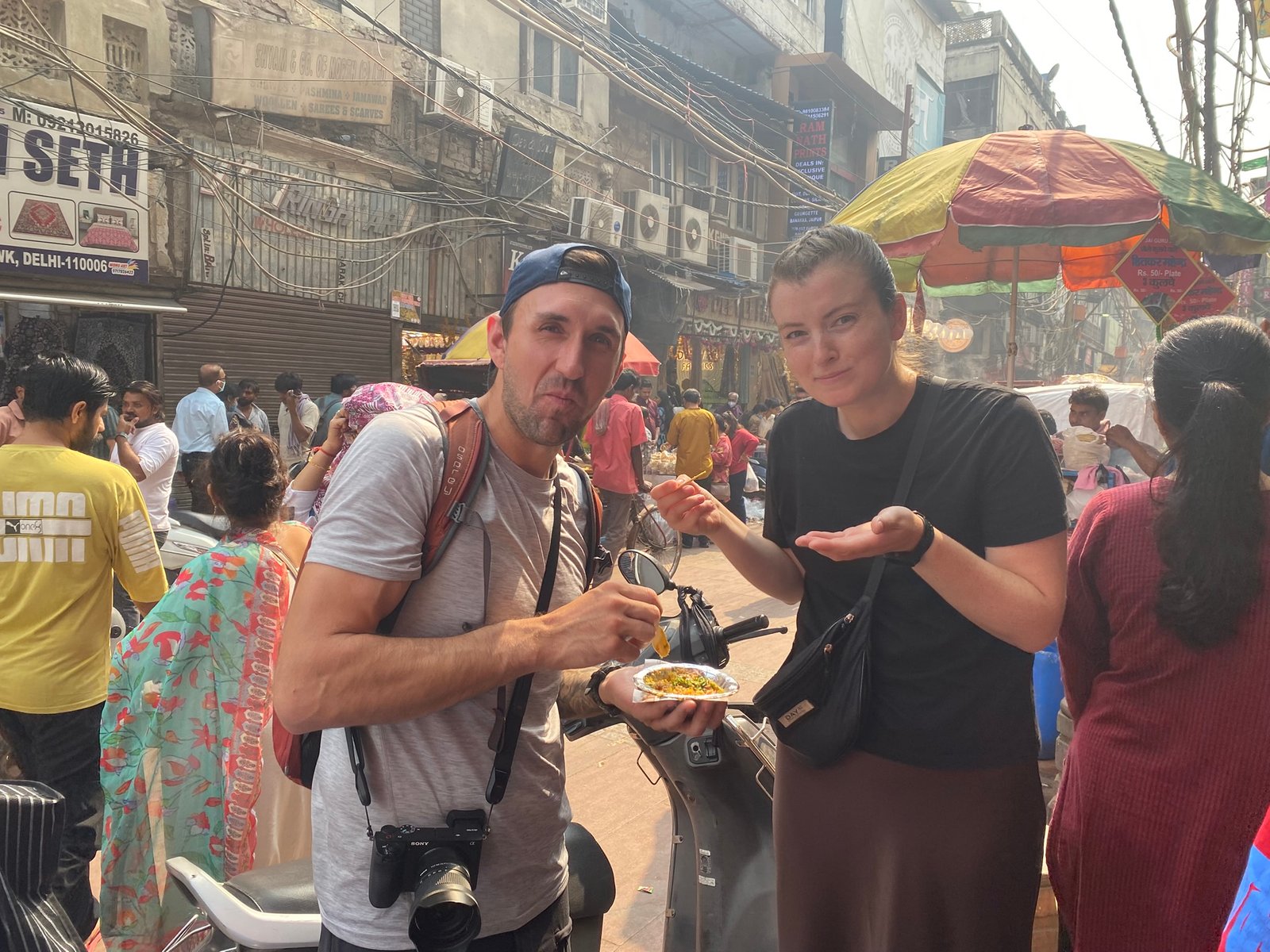 Safe street food options for tourists in Old Delhi on a guided walking tour
