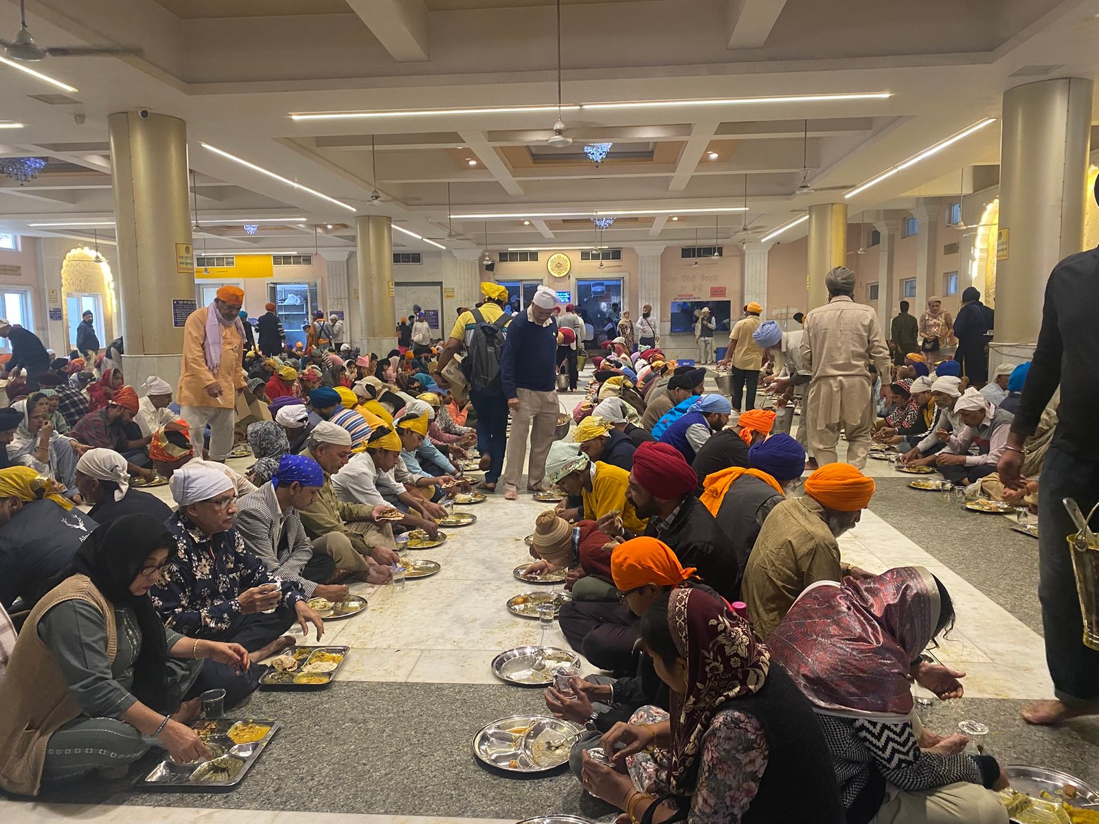 Langar community kitchen serving thousands of people daily at Old Delhi Gurudwara