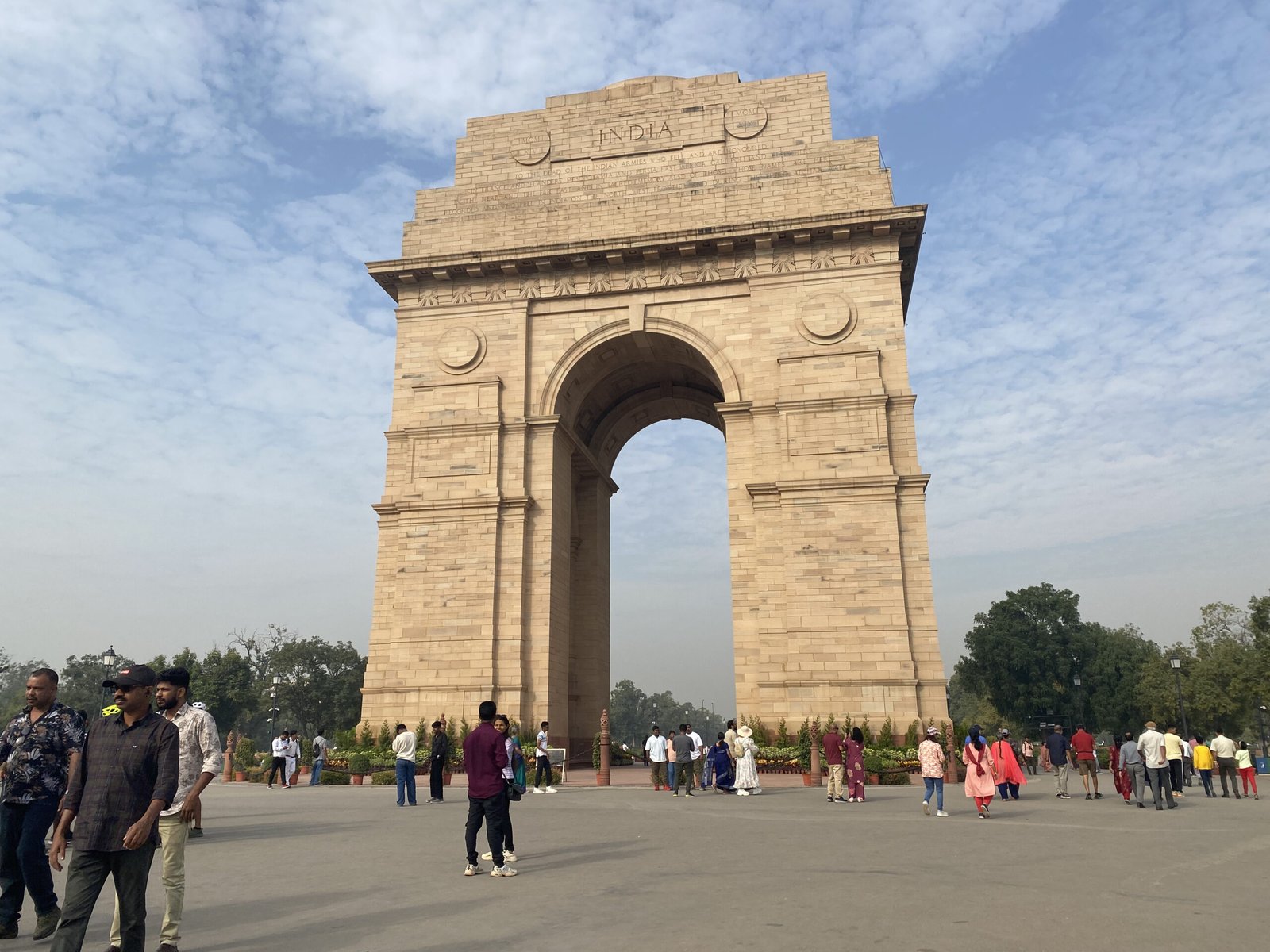 India Gate sandstone arch in New Delhi during daytime