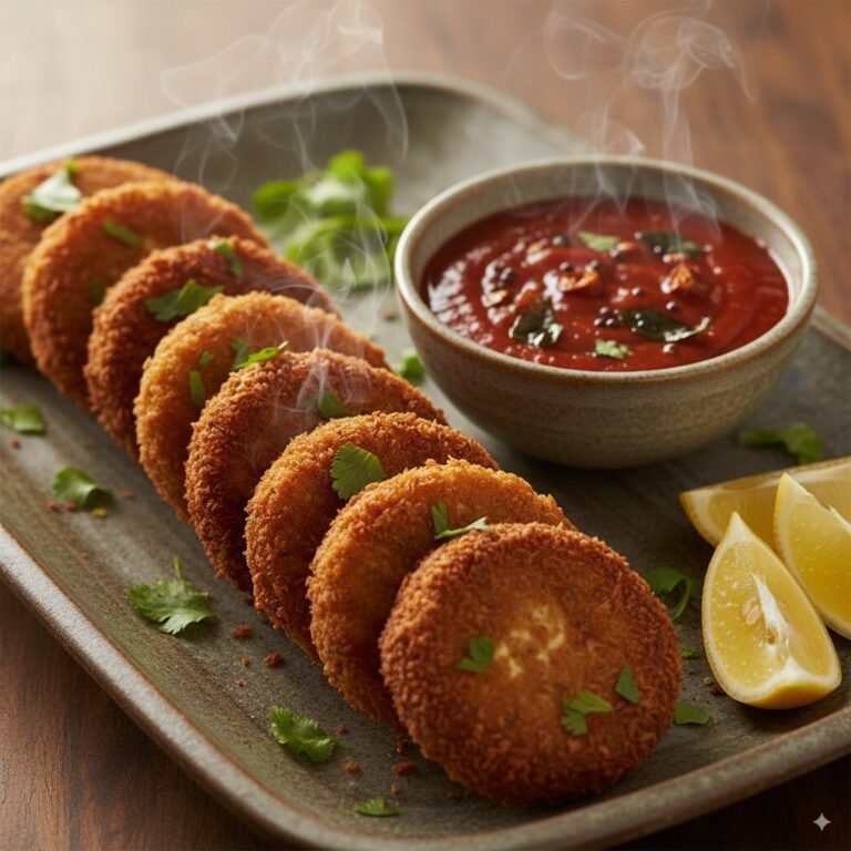 paneer-cutlet-dip-tadka-ketchup Paneer Cutlet & Dip (Tadka Ketchup)