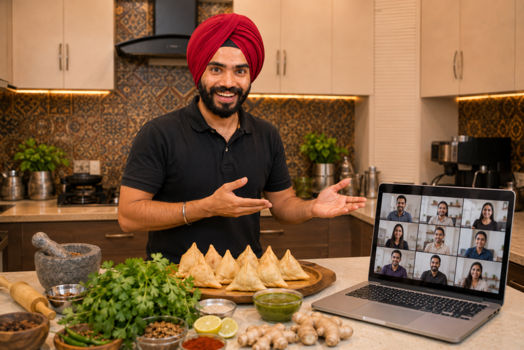 Team building samosa making sessionpng