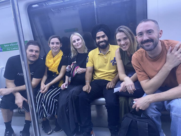 jd in metro with guests
