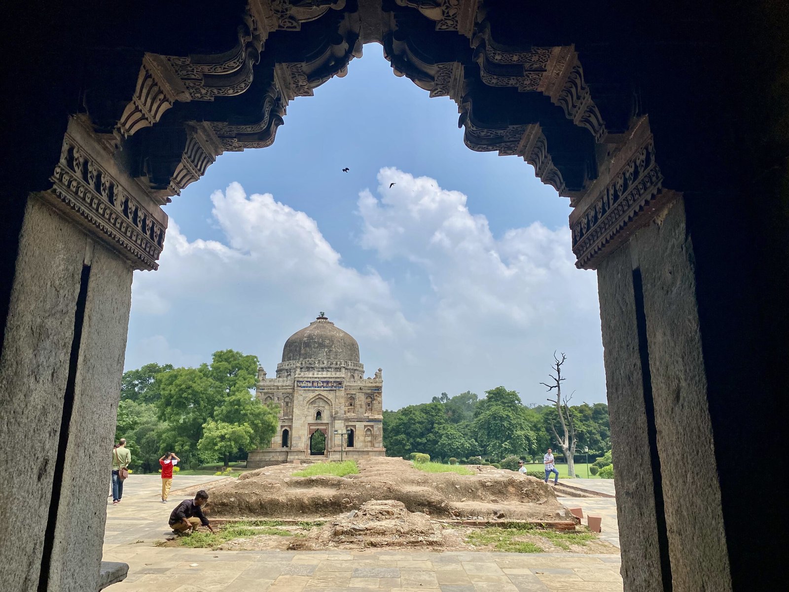 Sikandar Lodi tomb structure in Lodhi Gardens New Delhi