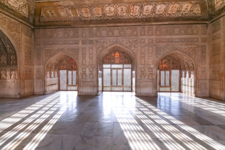 agra-fort-royal-palace-interior-architecture-with-intricate-wall-artwork-and-carvings-agra-fort-is-a-mughal-architecture-masterpiece-built-in-the-year-1638-at-agra-india Agra Fort royal palace interior architecture with intricate wall artwork and carvings. Agra Fort is a mughal architecture masterpiece built in the year 1638 at Agra India