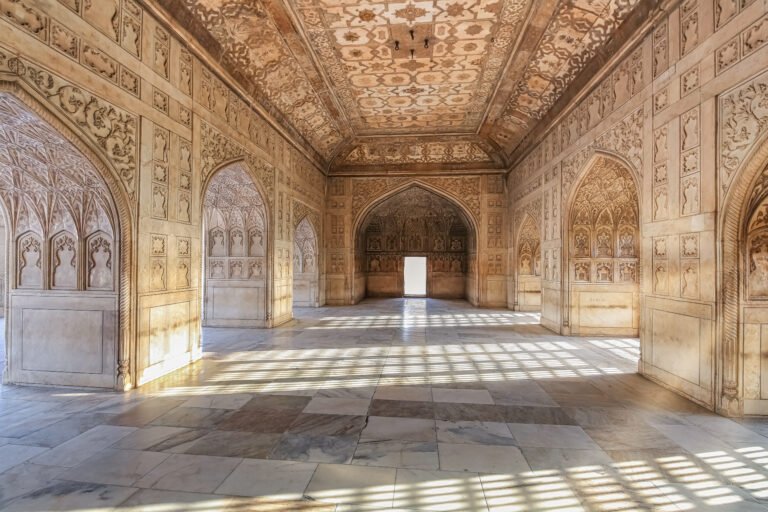 agra-fort-royal-palace-interior-architecture-with-intricate-wall-artwork-and-carvings-agra-fort-is-a-mughal-architecture-masterpiece-designated-as-unesco-world-heritage-site Agra Fort royal palace interior architecture with intricate wall artwork and carvings. Agra Fort is a mughal architecture masterpiece designated as UNESCO World Heritage site