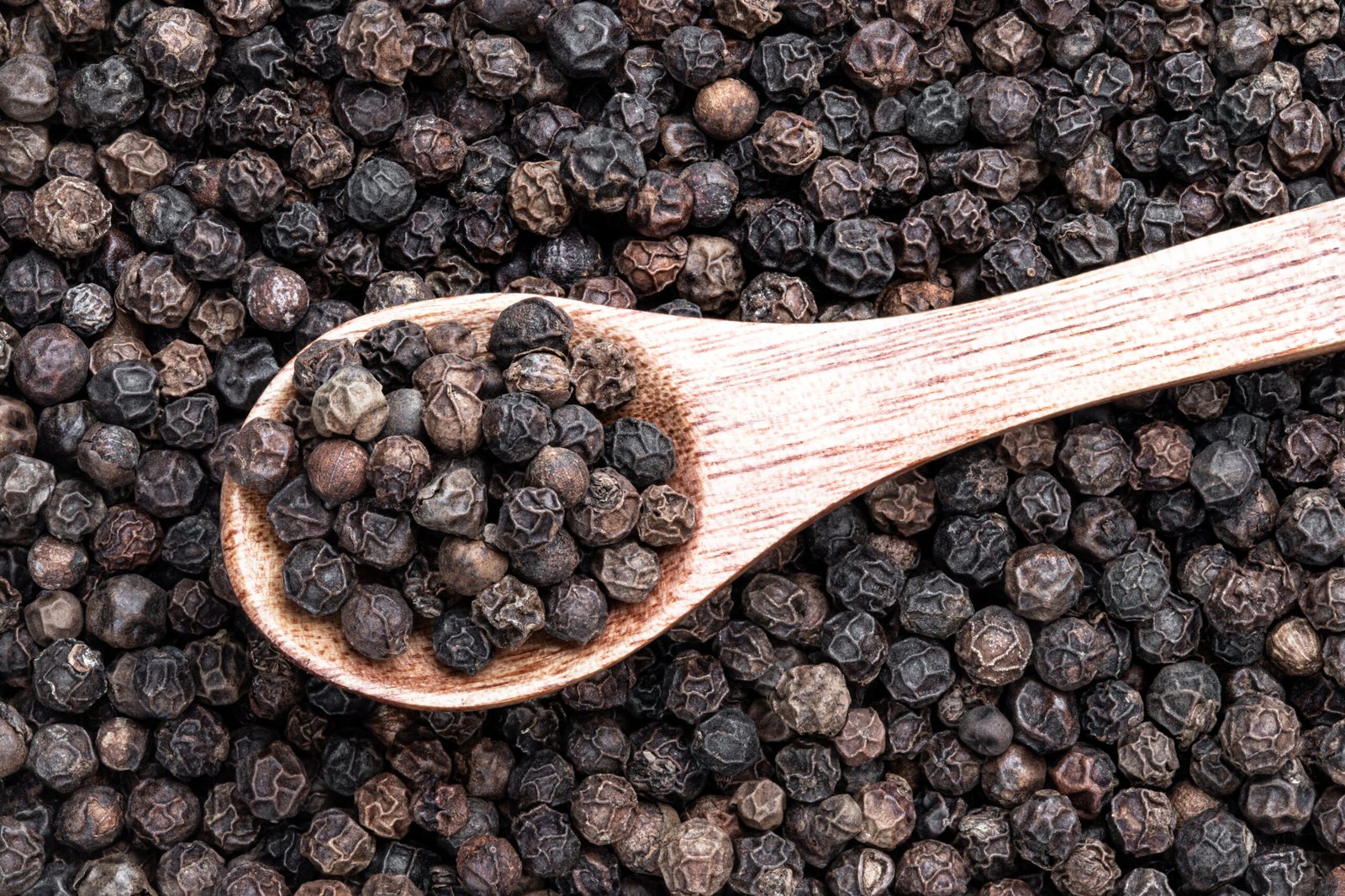 Black peppercorns, a component of garam masala and Indian spice blends