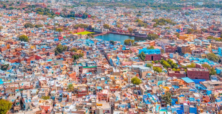 blue-house-in-the-beautiful-city-of-jodhpur-rajasthan-state-india Blue House In The Beautiful City Of Jodhpur Rajasthan State, India