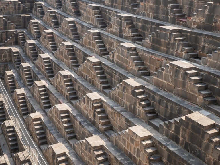 detail-steps-of-the-chand-baori-stepwell-ancient-deepest-and-largest-stepwells-of-india Detail steps of the Chand Baori Stepwell ancient deepest and largest stepwells of India