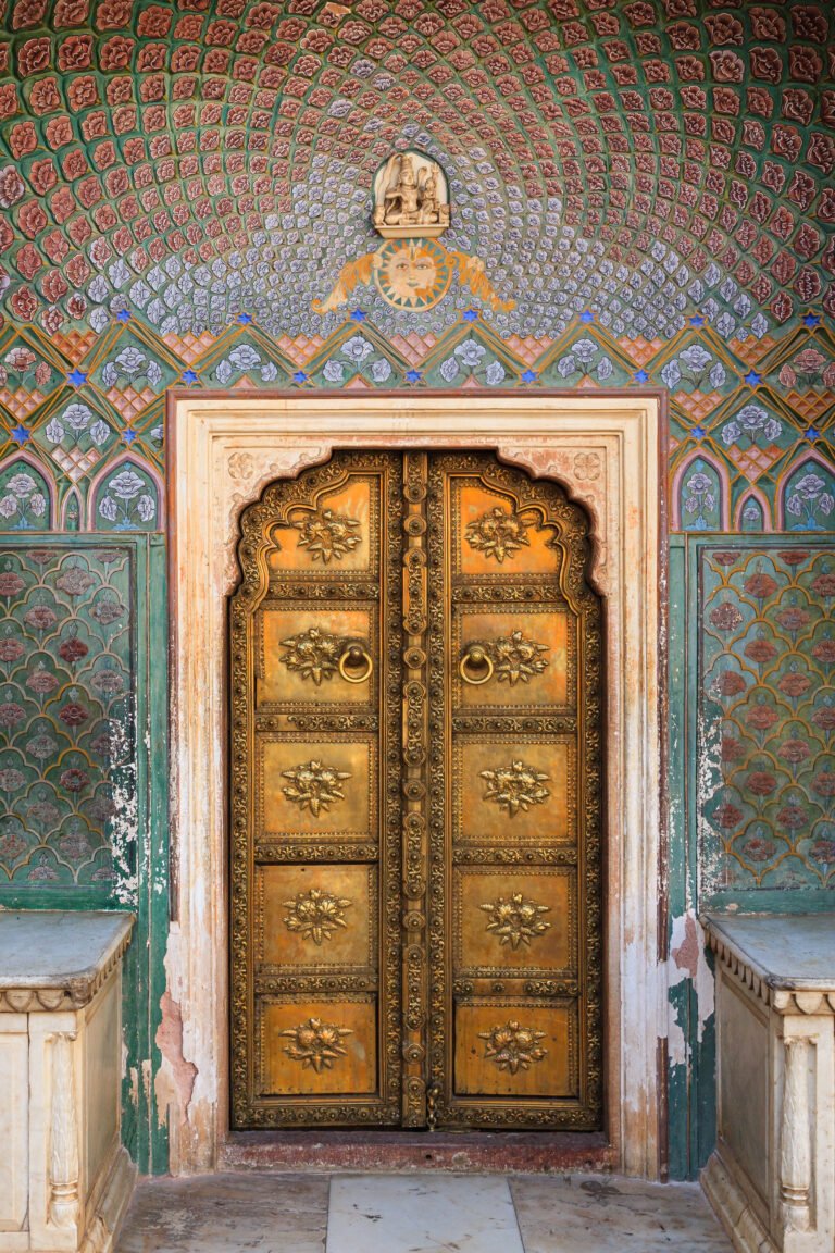 door-at-city-palace-jaipur-rajasthan-india Door at City Palace, Jaipur, Rajasthan, India