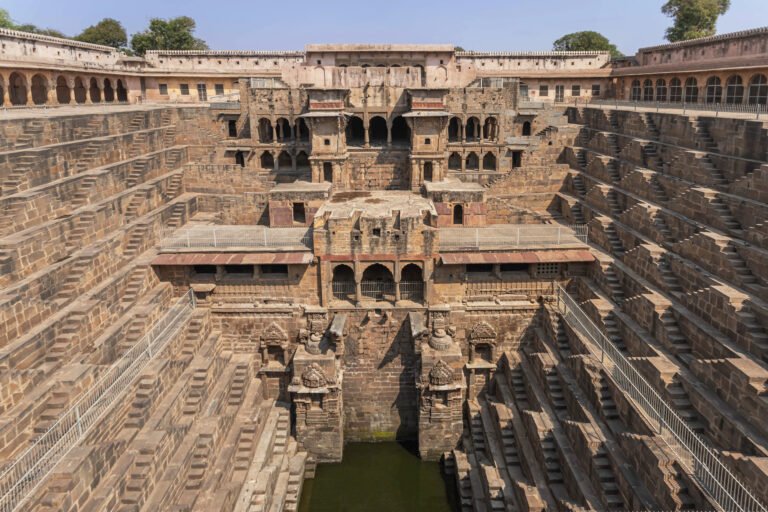 public-chand-baori-ancient-deepest-and-largest-stepwells-of-india-in-the-village-abhaneri-jaipur-rajasthan-india Public Chand Baori ancient deepest and largest stepwells of India in the village Abhaneri , Jaipur, Rajasthan ,India.