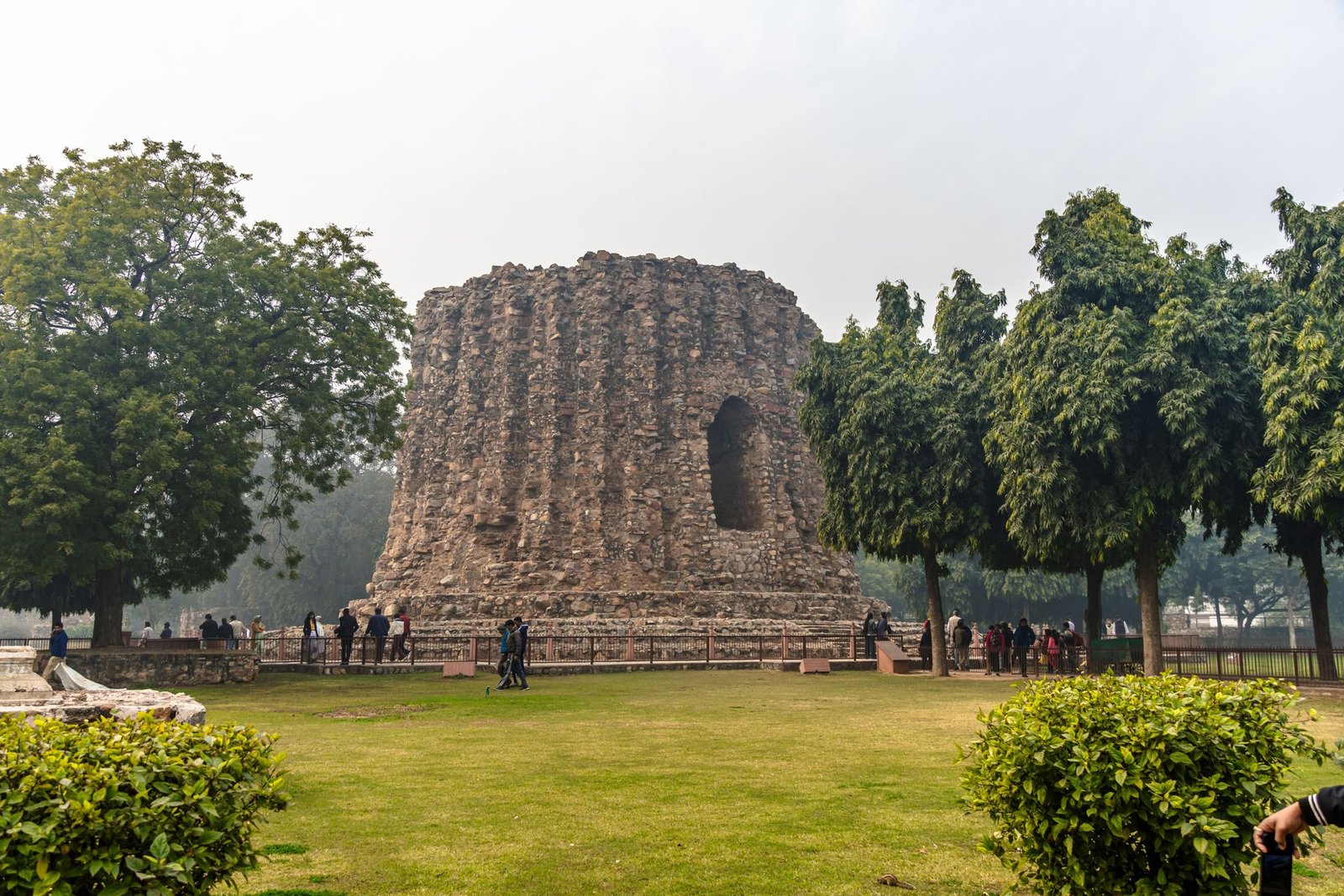 Alai Minar unfinished tower structure started by Alauddin Khalji near Qutub Minar