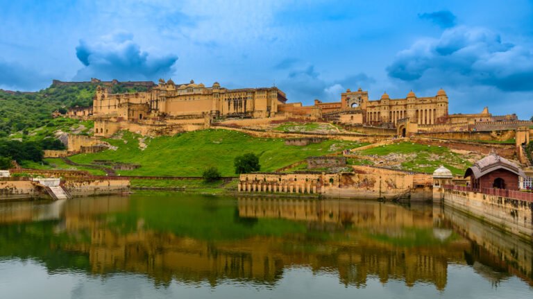view-of-amer-fort-or-amber-fort-is-a-fort-located-in-amer-rajasthan-india-the-town-of-amer-and-the-amber-fort View Of Amer Fort or Amber Fort is a fort located in Amer, Rajasthan, India. The town of Amer and the Amber Fort