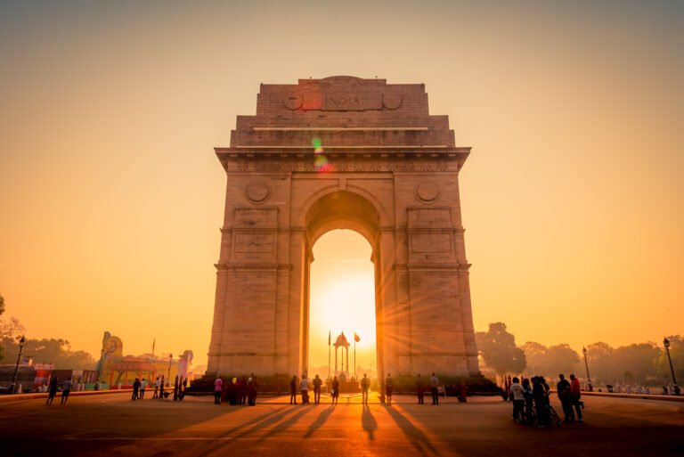 India Gate or All India War Memorial at New Delhi is a triumphal arch architectural style memorial designed by Sir Edwin Lutyens