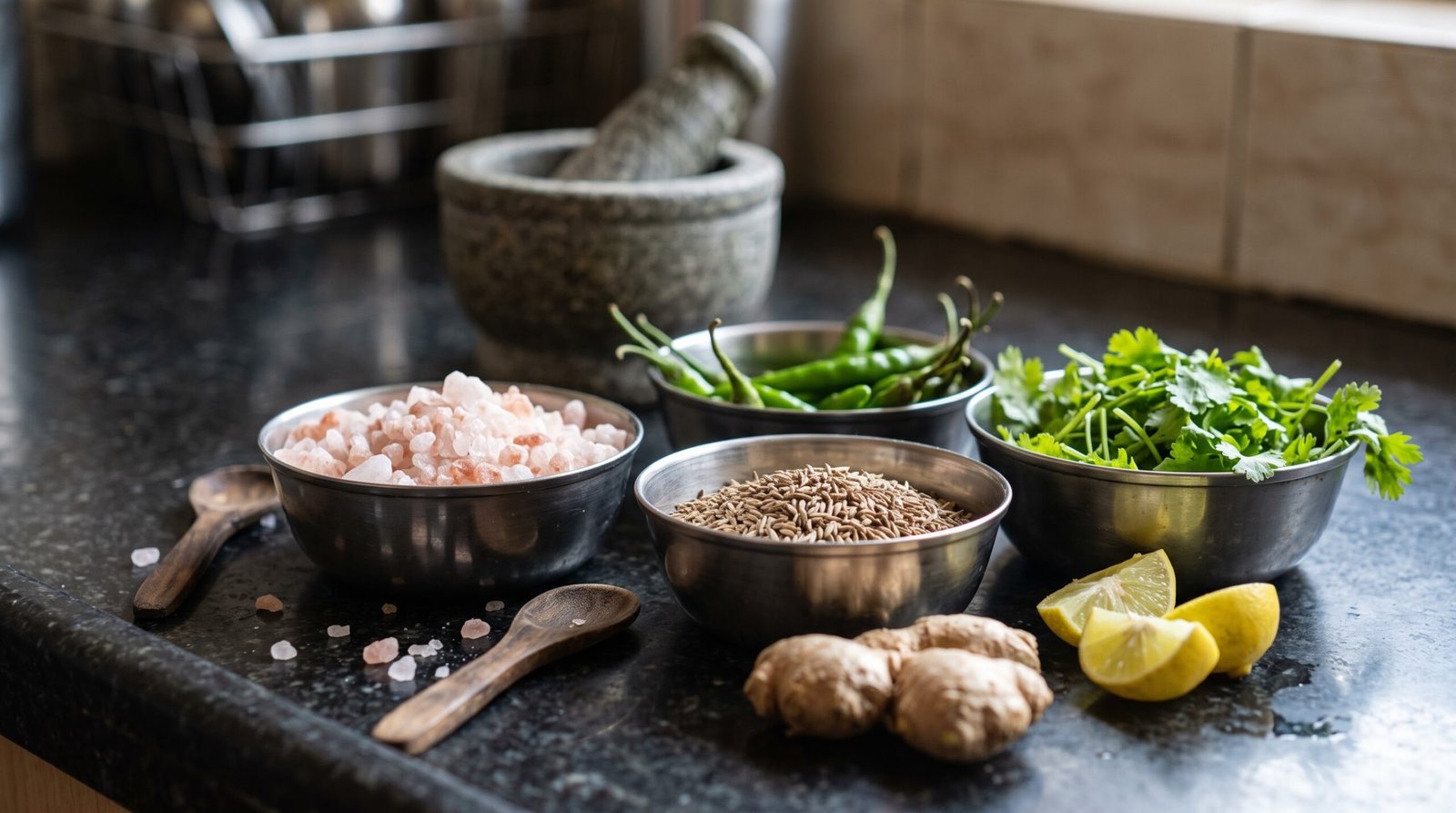 Spices and ingredients used in Navratri fasting recipes in Delhi