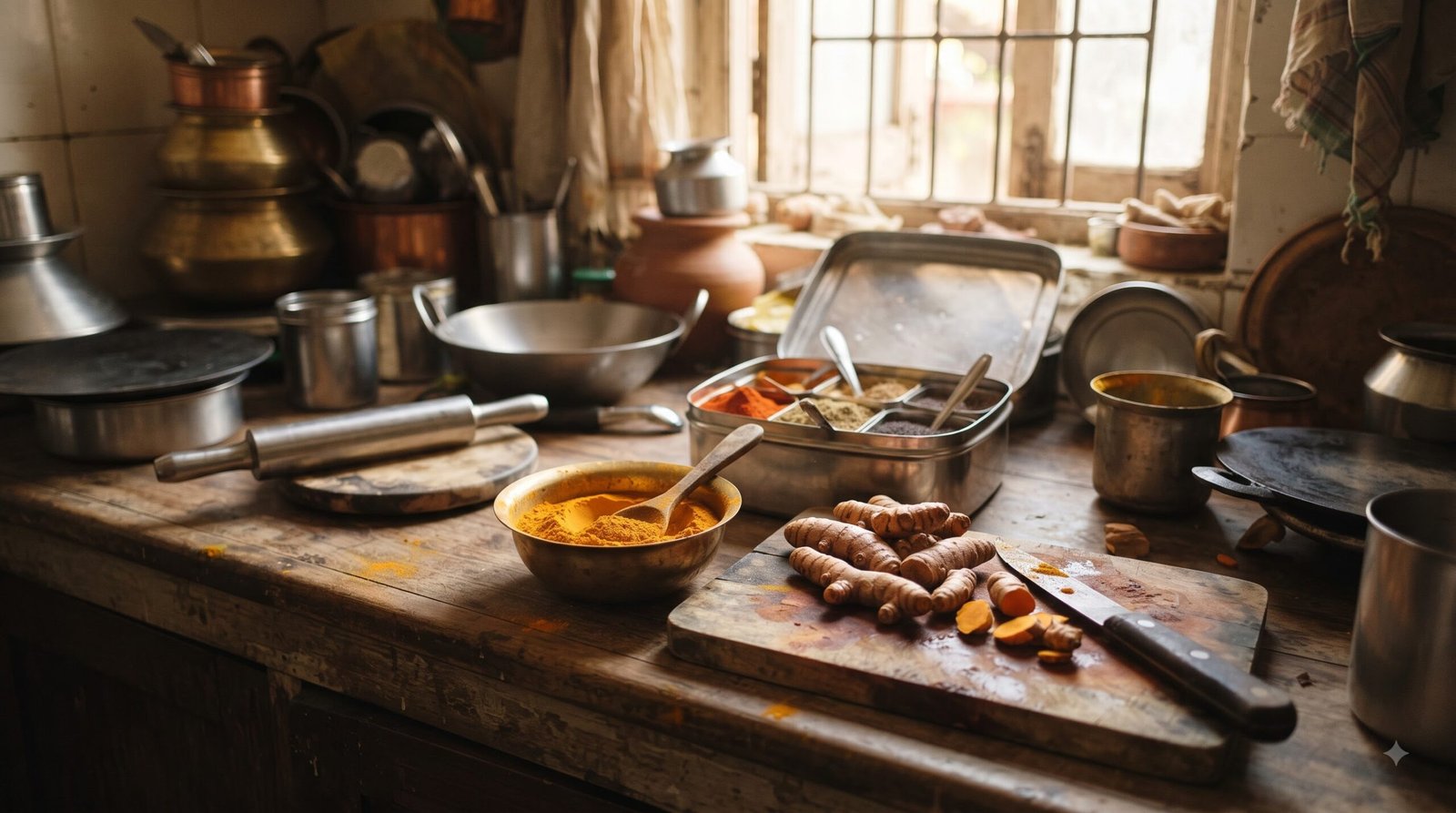 Turmeric used in Indian household traditions and rituals